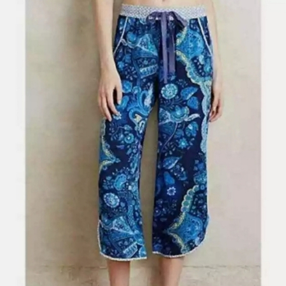 Eloise anthropologie cadiz crop lounge capris - Picture 1 of 10